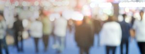job fair blurred